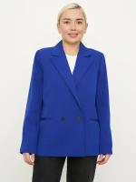 Пиджак женский деловой, пиджак классический прямой крой Николь, 52, синий