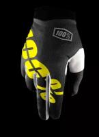 Мотоперчатки 100% ITrack (replica) Black/Neon Yellow (L)