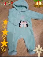 Комбинезон Одежда для новорожденных теплый комбинезон костюм- слип с капюшоном от 6 мес -9 мес
