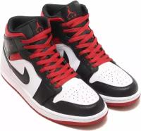 Кроссовки NIKE Air Jordan 1 Mid, размер 10 US, красный, черный