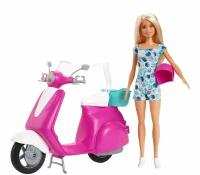 Кукла Барби с аксессуарами и скутером Барби