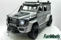 Металлическая инерционная модель Mercedes-Benz G550 Brabus 4x4 с лебедкой! (Мерседес Бенз Гелик, Г класс, Брабус) / Масштаб 1:24