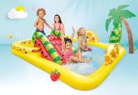 Игровой центр с бассейном Intex Funn Fruity Play Center 244 х 191 х 91 см, горка, фонтан, игрушки 57158