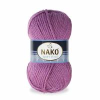 Пряжа Sport wool Nako, тем.сух.роза - 1048, 25% шерсть, 75% премиум акрил, 5 мотков, 100 г., 120 м