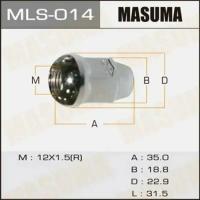 Гайки masuma mls-014 12x1.5 (уп 20 шт) конус с юбкой Masuma MLS-014 Honda: 90304-SF0-751