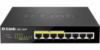 Коммутатор D-Link DGS-1008P/F1A 8G 4PoE+ 80W неуправляемый