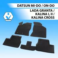 Коврики в салон Rival Lada Granta SD/LB/SW/HB 2011-/Granta Cross SW 2018-/Kalina I, II SD, HB, SW 2004-2018/Kalina Cross SW 2014-2018, 4 шт, 66001001