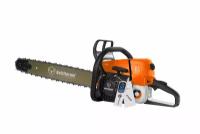 Бензиновая цепная пила Holzfforma G366 CHAINSAW 59 CC с шиной(45см) и цепью (45см) в комплекте, для сада и строительства