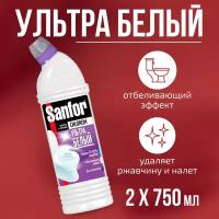 Sanfor Гель для ванн и туалета Хлорум Ультра белый 750 мл 2 шт