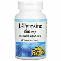 Natural Factors L-Tyrosine (L-тирозин) 500 мг 60 капсул (Natural Factors)