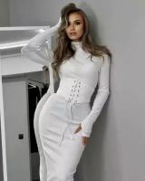 Платье Кашемир с корсетом Белое M