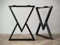 Подстолье для стола LOFT 71x50 см. 2 шт. цвет черный муар, опора мебельная, ножки для стола, для барной стойки