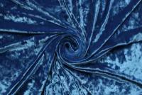 Ткань Бархат-стрейч цвета синий кобальт, ш146см, 0,5 м