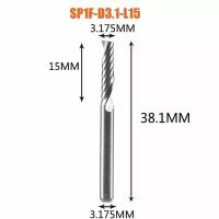 Dreanique однозаходная фреза по дереву для ЧПУ станка (3.175x15x38x3.175) SP1F-D3.1-L15 39777