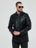 Кожаная куртка INDIWEAR Дипломат, размер 54, черный