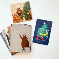 Набор почтовых эко-открыток Маленькие радости "Новый год" (31 шт) для посткроссинга