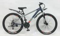 Алюминиевый горный дисковый 26" рост 160-175см 21 скорость серый рама 18" MTB велик подростковый велоспорт хардтейл hardtail SHIMANO скоростной 26 женский мужской взрослый велосипед RUSH HOUR NS 650