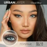 Цветные контактные линзы Urban Layer Cloud Black, 0.00 / 14 / 8.6, чёрный, 2 шт