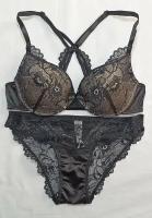 Комплект белья черный Infinity Lingerie Germina 70C/трусы-слипы XS