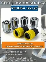 Секретные гайки/Комплект секреток гаек резьба M12х1,25