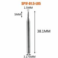 Dreanique однозаходная фреза по дереву для ЧПУ станка (1.5x5x38x3.175) SP1F-D1.5-L05 39690