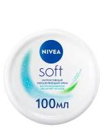 Nivea Интенсивный увлажняющий крем NIVEA Soft для лица, рук и тела с маслом жожоба и витамином Е, 100 мл