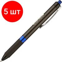 Комплект 5 штук, Ручка гелевая автомат. PENTEL K497-С OhGel д. ш.0.7мм р ез. манж син ст