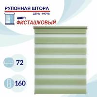 Рулонная штора День-Ночь 72 см Токио фисташковый