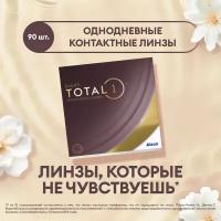 Контактная линза: Dailies Total 1 (1уп=90шт) R:=8.5 D:=-03,00