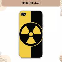 Силиконовый чехол "Эмблема черно-желтая" на Apple iPhone 4/4S / Айфон 4/4s