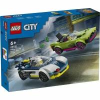 Конструктор LEGO City 60415 Погоня за полицейской машиной и мускул-каром