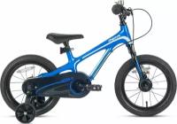 Велосипед детский городской Royal Baby Chipmunk MOON-5 14 для мальчиков для детей от 2 лет до 4 лет магниевый с защитой цепи, звонком, 1 скорость, барабанные тормоза / цвет синий для роста 95-110 см