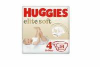 Huggies Подгузники Elite soft 4 размер, 8-14кг, 54 штуки/