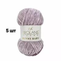 Пряжа Wolans Bunny Baby Пыльная сирень (53) 5 мотков 100 г/120 м (100% микрополиэстер) воланс банни беби