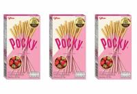 Glico Печенье Pocky Клубника, 45 г, 3 уп