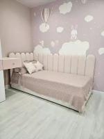 Детская кровать MILANA СМ 120Х200, ПМ,ящик для белья, с выбором оттенка