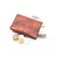 Кожаный кошелек для карт, мелочи и банкнот
