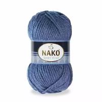 Пряжа Sport wool Nako, тем.джинс - 23162, 25% шерсть, 75% премиум акрил, 5 мотков, 100 г., 120 м