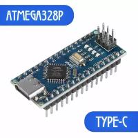 Контроллер Arduino Nano V 3.0 ATMEGA328P CH340 ардуино (запаянная), USB Type-C