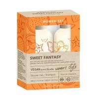 Косметический набор женский VEGAN.Love.Studio SWEET FANTASY (Веган Лав Студио Свит Фэнтази) гель + шампунь, 600 мл