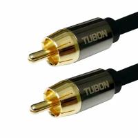 Кабель TUBON Цифровой коаксиальный RCA - RCA / Coaxial / SPDIF / Тюльпаны / Колокольчики OD6.0 R001 1м