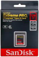 Карта памяти SanDisk Extreme Pro CFexpress Type B 128 ГБ Class 10, R/W 1700/1200 МБ/с