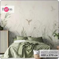 Фотообои на стену флизелиновые 3d Растения Листья 400х270 см Barton Wallpapers N138-B