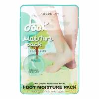 KOCOSTAR FOOT MOISTURE PACK MINT Увлажняющая и охлаждающая маска-носочки для ног с экстрактом мяты