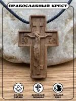 православный нательный крест деревянный на шнурке