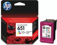 Картридж для струйного принтера HP 651 Tri-colour (C2P11AE)