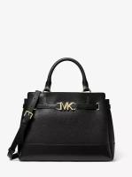 Сумка сэтчел MICHAEL KORS 106257, фактура зернистая, гладкая, черный