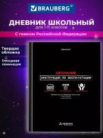 Дневник школьный для девочек мальчика 1-11 класс, канцелярия в школу, 40 листов, твердая обложка, глянцевая ламинация, Brauberg Школьник, 106895