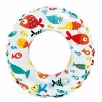 Круг надувной INTEX Lively Print Swim Rings Рыбки 3-6лет 51 см int59230NP/рыбки