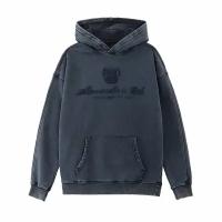 Винтажная толстовка худи с капюшоном Abercrombie Fitch patch navy 20482 (XXL)